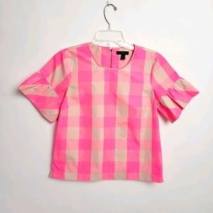 J crew size 0 pink top
